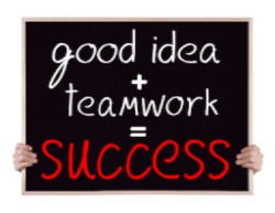 good idea plus team work equals success
